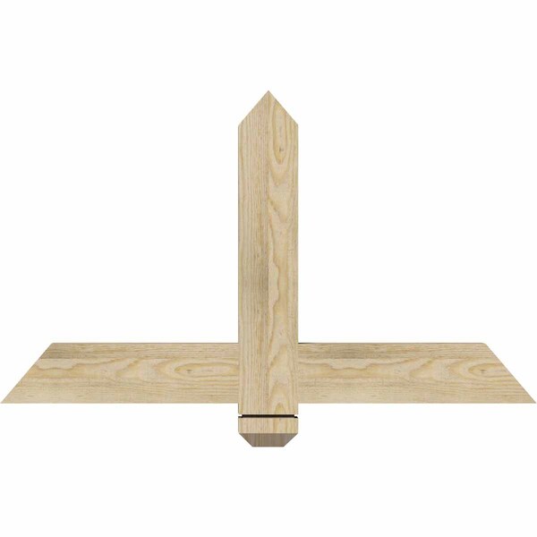 Ekena Millwork Eugene Rough Sawn Timber Gable Bracket, Douglas Fir, 36"W x 21"H x 2"D x 4"F, 14/12 Pitch GBW036X21X0204EUG00RDF - main
